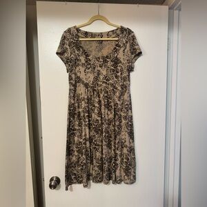 Apt. 9 Black Floral Midi Dress